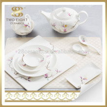 Vajilla de porcelana china de hueso china, vajilla de 8 personas